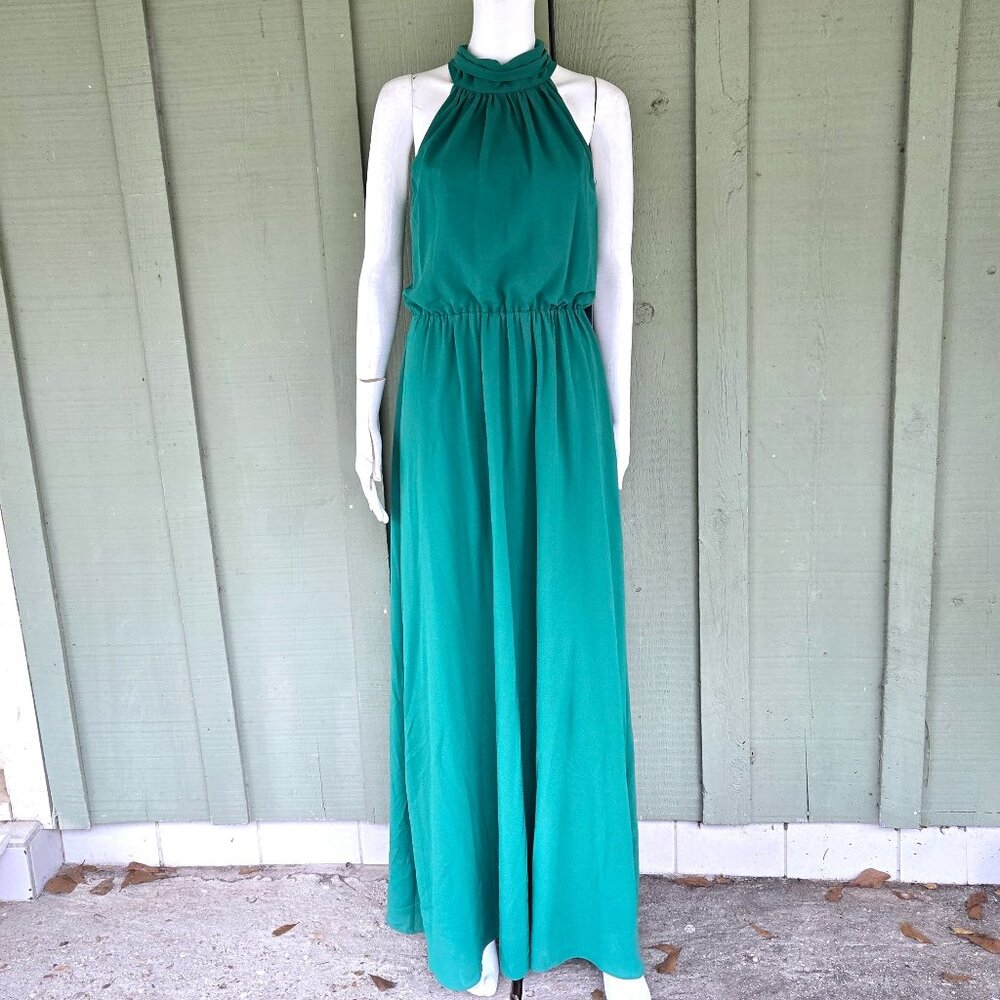 NWT Mark & James BADGLEY MISCHKA Green Flowy Maxi Dress 6